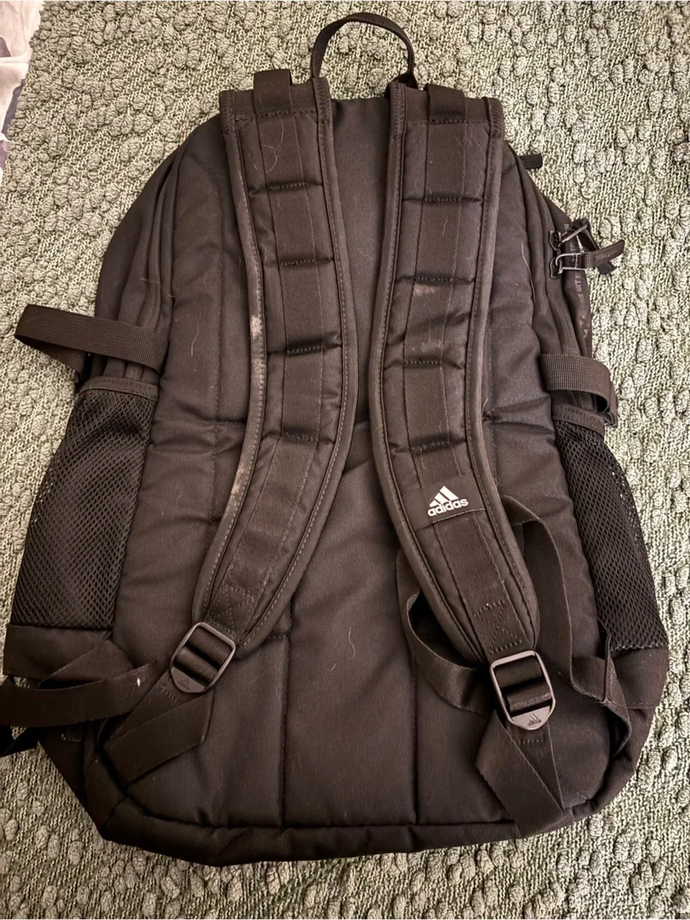adidas Black Backpack with Mesh Side Pockets